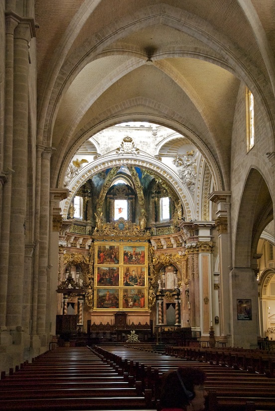 L'interno della cattedrale di Valencia